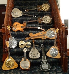 Dobro inventor's stringed instrument collection for sale
