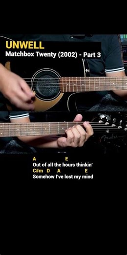 Unwell - Matchbox Twenty (2002) - Easy Guitar Chords Tutorial with Lyrics Part 3 SHORTS REELS