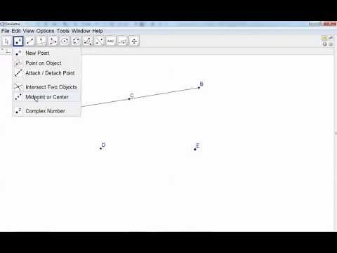 GeoGebra Tutorial: midpoint