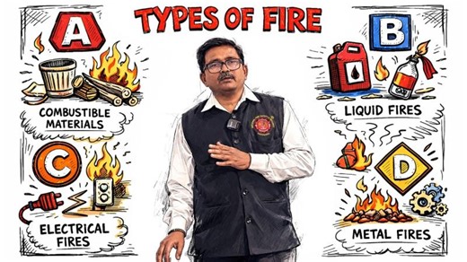 Types of Fire Explained | Class A B C D Fire with Examples Safety Tips | NFSI | National Fire Safety Institute
