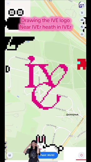 Drawing the IVE Logo at IVER Heath in England