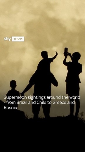 26K views · 919 reactions | The moon was slightly closer to Earth than usual, making it appear to be bigger and brighter. The next supermoon is expected at the end of August and will be the first time since 2018 that the phenomenon occurs twice in one month.  Tap link in bio for more #Supermoon #Moon #Sky #Night #Summer #August #Earth | Sky News | Facebook