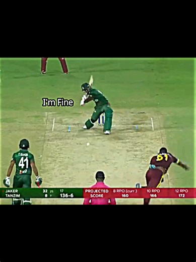 Jakir Ali Takes on West Indies Bowler