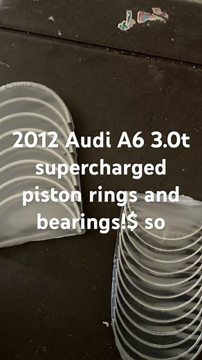First time doing a 2012 Audi A6 3.0t engine rebuild! Got piston rings and #audiworld bearings!!
