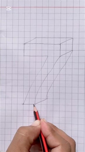 3D Drawing 7 Number #shorts