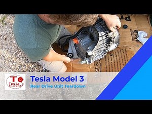 Tesla Model 3 - Rear Drive Unit - Teardown - Checking the Damage - P3