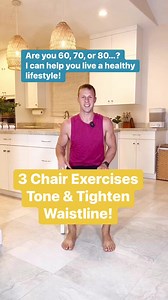Here are 3 Exercises to tone & tighten your waistline! These chair workouts are great for seniors and beginners. #seniorfitness #exerciseforbeginners #chairworkout #chairexercise | Grow Young Fitness