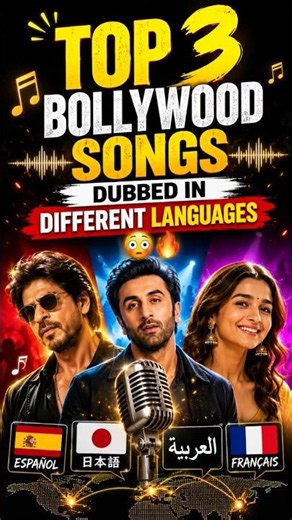 Top 3 Bollywood Songs Dubbed in Different Languages 😳🔥 | #shortvideo #explore