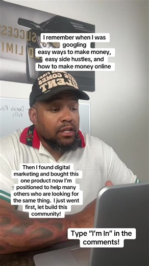 When my back was against the wall I did Lyft, made t shirts, tik tok shop, blogging, network marketing, even coding. I was just trying to find my way. A lot of them didn’t make the money I was looking to make, or I didn’t like to feel like I was selling someone. I hated sales! I wasn’t smart enough for programming but when I was introduced to digital marketing by this one video I knew this was for me! I was able to learn high level skills that I will need in life, not just the internet! I was ab