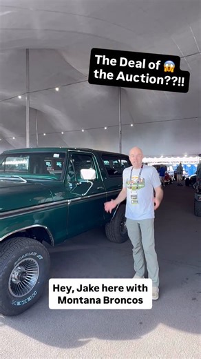 Jeremy Gertsch on Instagram: "Deal of the @barrett_jackson auction?! Atleast on Broncos in our opinion. 😊 Anyone know the buyer??😃 #barrettjackson #fordbronco #montanabroncos #deal"