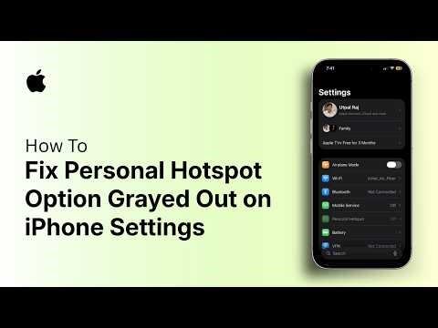 How to Fix Personal Hotspot Option Grayed Out on iPhone Settings