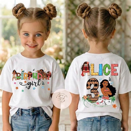 Personalized Disney Moana Birthday Shirt, Disney Birthday Tee, Moana Birthday Girl Shirt, WDW Birthday Trip, Disney Moana Princess Tshirt - Etsy