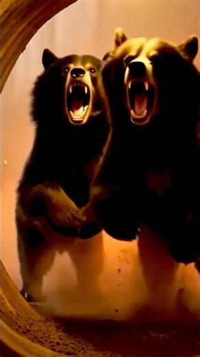 The Hidden Gate: Ice Wolves to Fire Bears 🐻 #Shorts