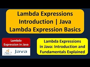 Lambda Expressions Introduction | Java Lambda Expression Basics | Lambda expression in Java