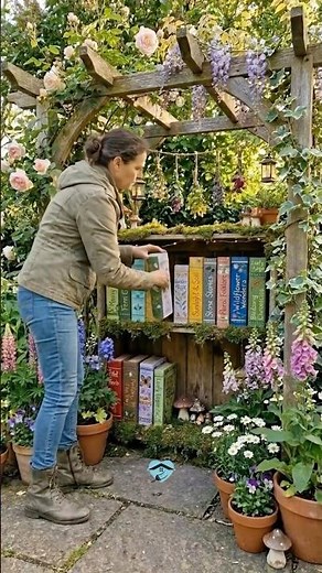 DIY Garden Books Made From Old Bricks