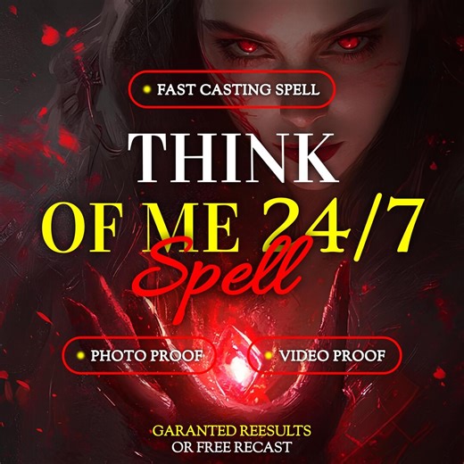 Think of Me 24/7 Spell | Make Him or Her Think About You Constantly | Miss Me Spell | Feel My Presence | Romantic Obsession Magic - Etsy