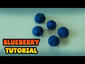 🔴 DIY How to Make BLUEBERRIES - Easy Polymer Clay, plastilina and Fondant Cakes Tutorial