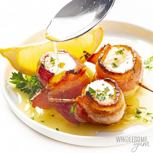 Bacon Wrapped Scallops - Wholesome Yum