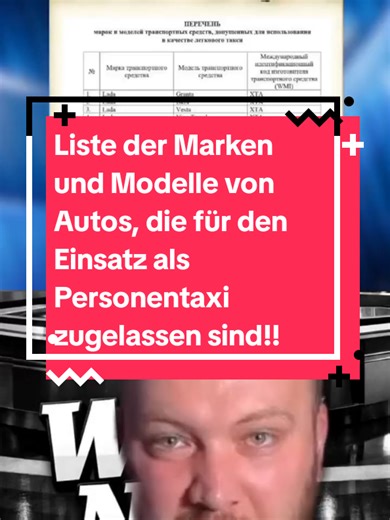 Liste der Marken und Modelle von Autos, die für den Einsatz als Personentaxi zugelassen sind!!! #taxi #auto #marke #modell