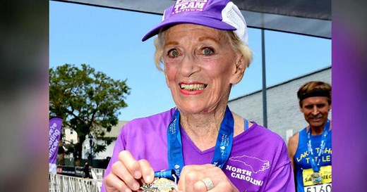 92-year-old woman breaks marathon record