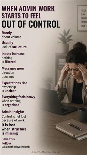 Most admin stress is not caused by work. #admin #administration #short #shorts #subscribe