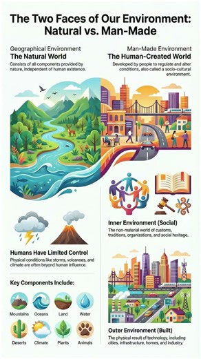 Types of Environment #natural #artificial #manmade #environmentandecology #engineersgateway