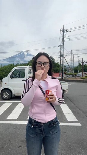 Ai Takahashi | pulled up to Mt. Fuji for a Lawson run | Instagram
