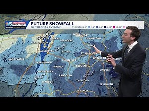 Sunny Monday afternoon, steady snow expected Tuesday in Vermont (12-01-25)