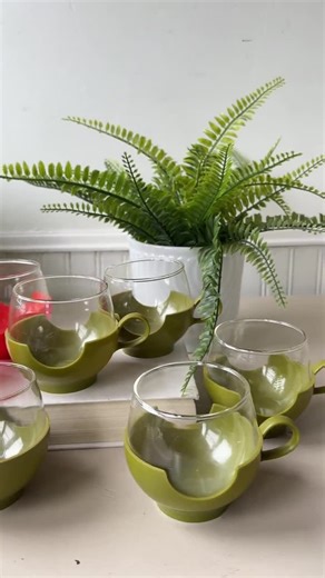 Vintage 1960s Pyrex Roly Poly Glass Cups With Removable Plastic Holders, Set of 8, MCM Mid Century Drinkware, Retro Coffee and Tea Cups - Etsy