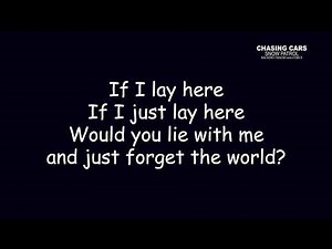 Chasing Cars Backing Track and Lyrics