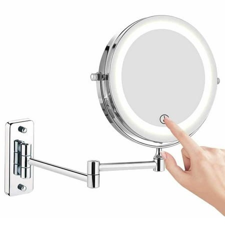 LED Lights Wall Mounted Makeup Mirror USB Rechargeable - Walmart.ca