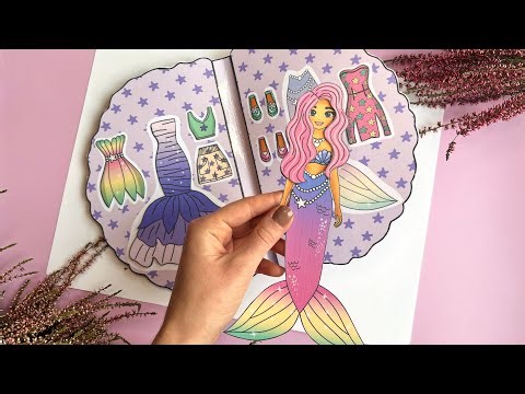 Mermaid Paper Doll and Ocean Dollhouse | DIY tutorial