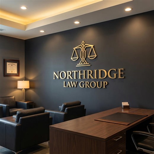 Custom Law Firm Wall Sign | Gold 3D Acrylic Attorney Logo | Personalized Lawyer Office Reception - Etsy