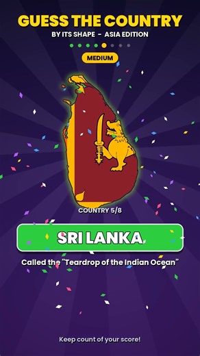 Guess the Asian Country by Its Shape 🗺️ Only 1% Get 8/8! #shorts #geography #quiz