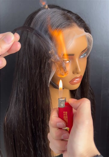 So i did a burn test on this wig and…🤩 #humanhairwigsforblackwomen #wigtutorial #naturalhairtutorial #wigtok #wigchichair