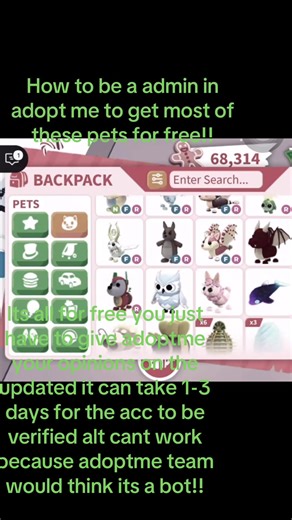 How to get free adopt me pets #freeadoptmepets #fypシ #adoptmeadmin #fyp #adoptme