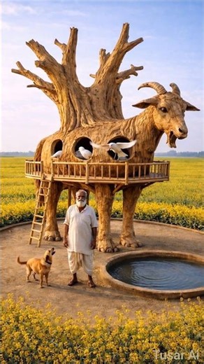 This Goat Treehouse Turned Out Better Than Planned #results #impressive #goat