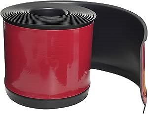 Flexible Baseboard Molding Trim 4Inch x 20Feet Black Vinyl Wall Base Self-Adhesive, Peel and Stick Baseboard Molding Rubber Baseboard, Peel and Stick Trim Molding Baseboard Trim(4in x 20ft, Black)