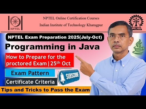 How to prepare for Programming in Java Proctored exam(final exam) | NPTEL | October 25 2025
