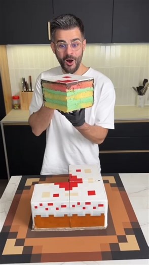 Ce gâteau Minecraft est trop satisfaisant ! 🍰 | FastGoodCuisine