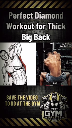 Perfect Diamond Workout for Thick Big Back💎 | Build Massive Back Fast. #LatWorkout#BigBack#ThickBack