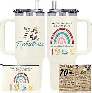 70th Birthday Gifts for Women,1955 Birthday Gifts for Her,Happy 70 Years Old Birthday Gifts,Cool Gifts 70th Woman,70th Fabulous Gift,for Mom Aunt Grandmother