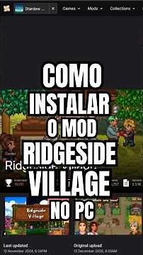 Como instalar o mod RIDGESIDE VILLAGE no Stardew Valley #stardewvalley #modsstardewvalley