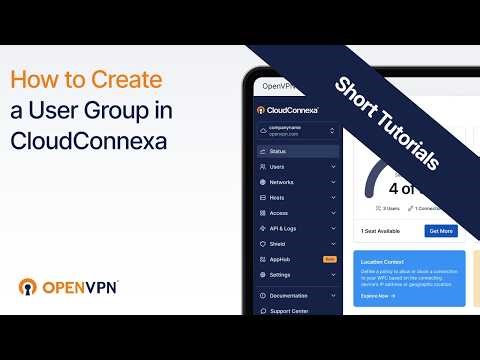 How to Create a User Group in CloudConnexa