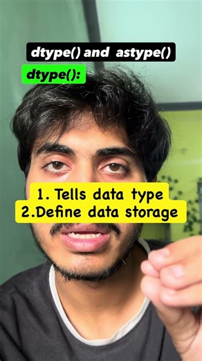 Difference Between astype() and dtype() #machinelearning #numpy #pandas #python