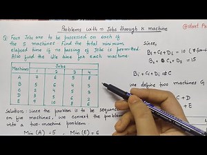 N job m machine Sequencing Problem | Johnson Algorithm sequencing Problem | Operation Research