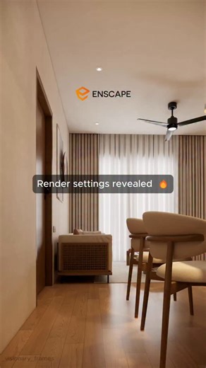 ark.chaos on Instagram: "You asked, and it’s finally here, the interior render presets that shape these visuals by @_visionary_frames From soft ambient lighting to balanced tones and subtle highlights, these presets show how a few intentional settings can completely transform the mood of a room using Chaos Enscape. Perfect for minimal interiors, calm spaces, and visuals that feel warm, real, and thoughtfully lit. ✨"