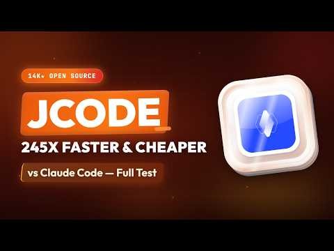 JCode: 245x Faster & Cheaper— Agent Swarms, Semantic Memory, Self-Dev