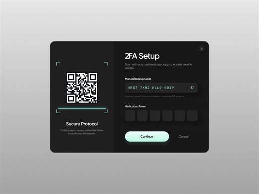 2FA Security Flow - QR Scan