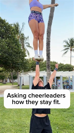 Asking cheerleaders 📣 how they stay fit. #cheerleader #workout #motivation #calisthenics #interview